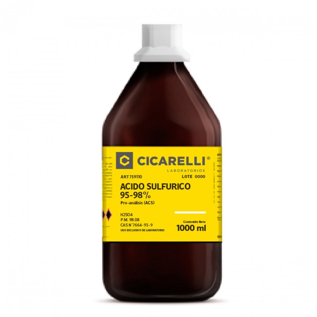 ACIDO SULFURICO P.A. (ACS) 95-98% LT SEDRONAR