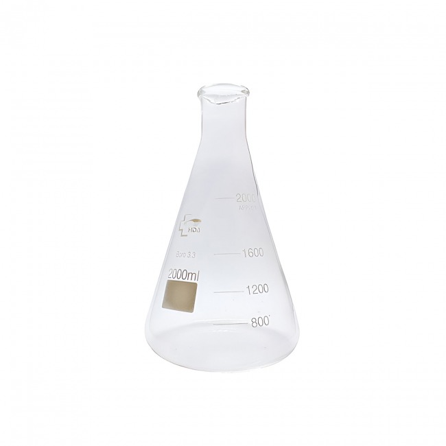 ERLENMEYER 2000 ML DE VIDRIO